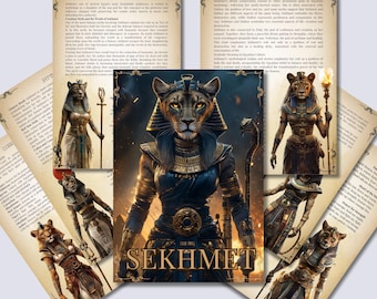 Sekhmet Grimoire Pages: Warrior Goddess Book Of Shadows (Printable)