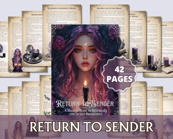 Return to Sender Printable Grimoire Pages — Ethical Reversal Spells, Protection Rituals & Energy Cleansing for Your Altar