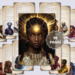 El paquete de los Orishas. 83 Dioses y Diosas. Hermosas páginas para tu Grimorio o Libro de las Sombras. Imprimible