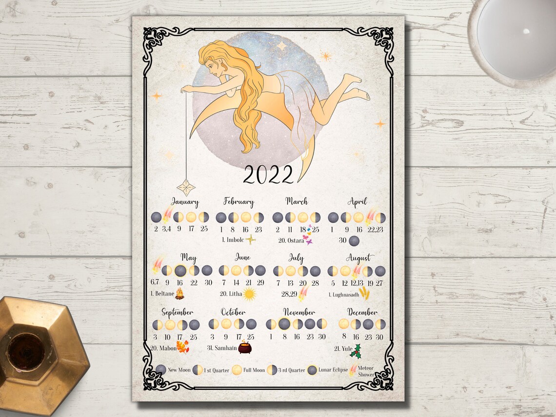 Printable Lunar Calendar 2022 Printable Word Searches