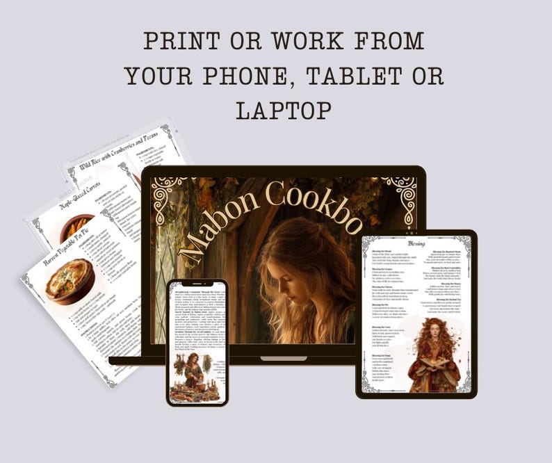 Mabon Cookbook Printable, 32-Page Kitchen Witch Autumn Equinox Recipe PDF image 6