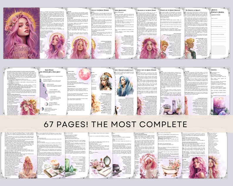 Divine Feminine Workbook PDF | Goddess Archetypes, Shadow Work & Moon ...