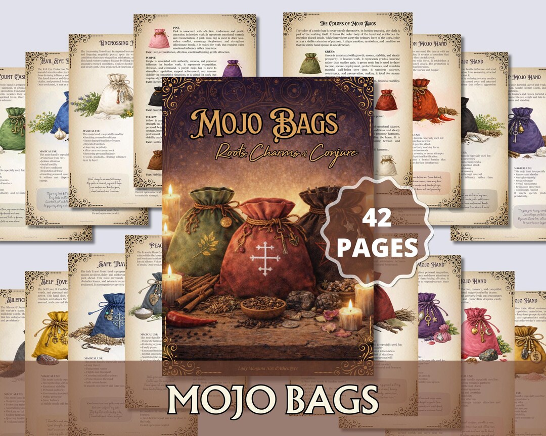 Mojo Bags Grimoire Pages | Hoodoo Mojo Hand Rituals | Protection