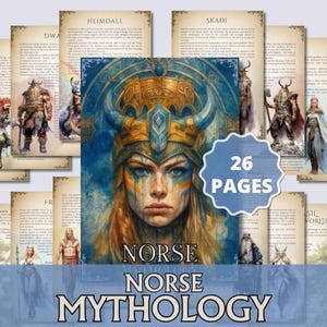 Pagine del grimorio sulla mitologia norrena in PDF / Dei, rune e creature per il tuo Libro delle Ombre
