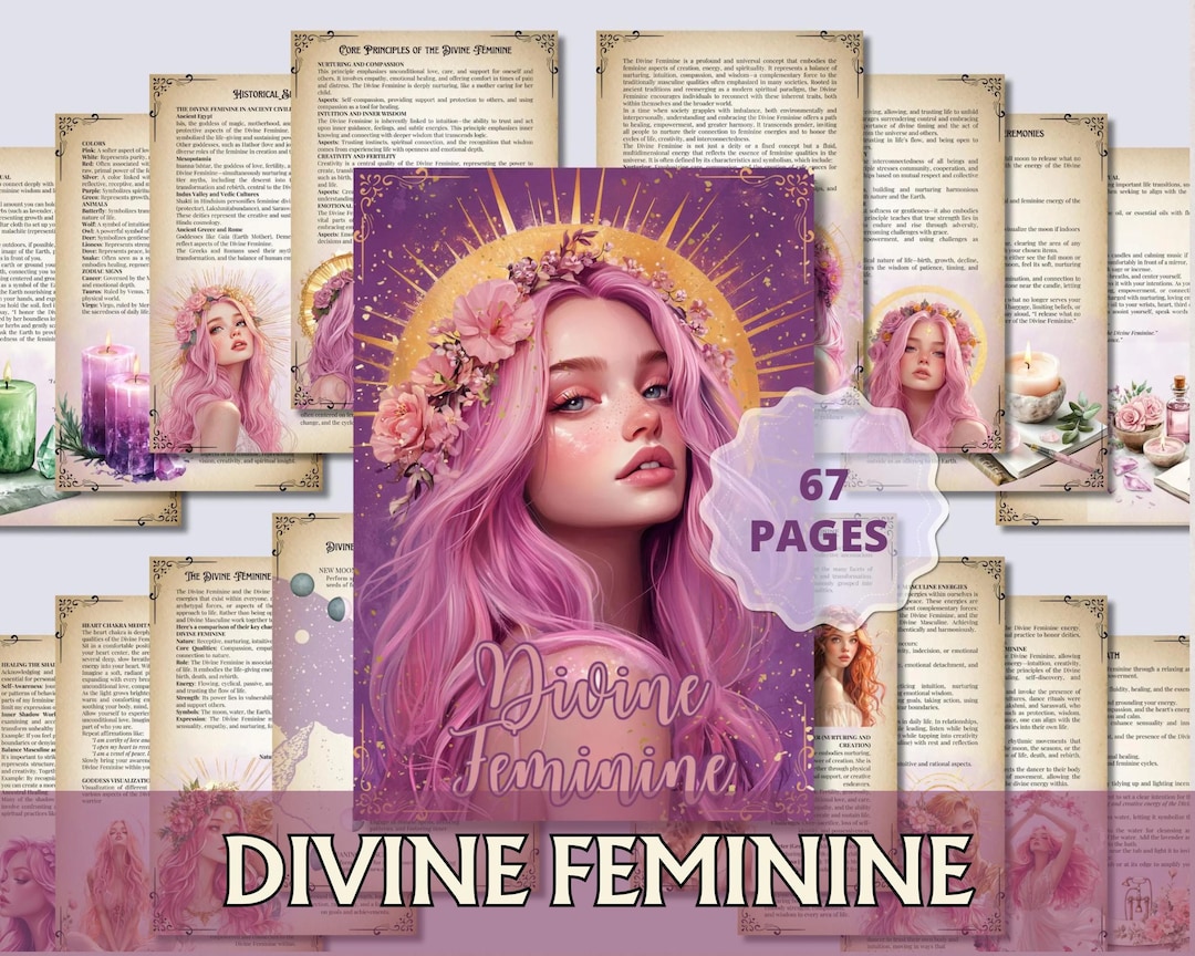 Divine Feminine Workbook PDF | Goddess Archetypes, Shadow Work & Moon ...