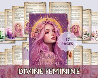 Guia e Caderno de Exercícios do Feminino Divino em PDF – Arquétipos da Deusa, Diário de Trabalho com a Sombra, Rituais e Magia Lunar | Cura Espiritual para Imprimir