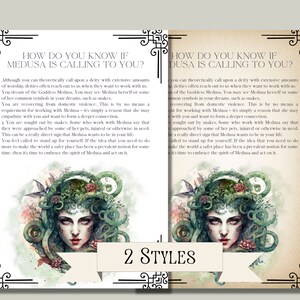 May include: A vintage-style illustration of Medusa, the Greek mythological figure with snakes for hair, surrounded by greenery. The text "How do you know if Medusa is calling to you?" is written in a decorative font at the top of the image.