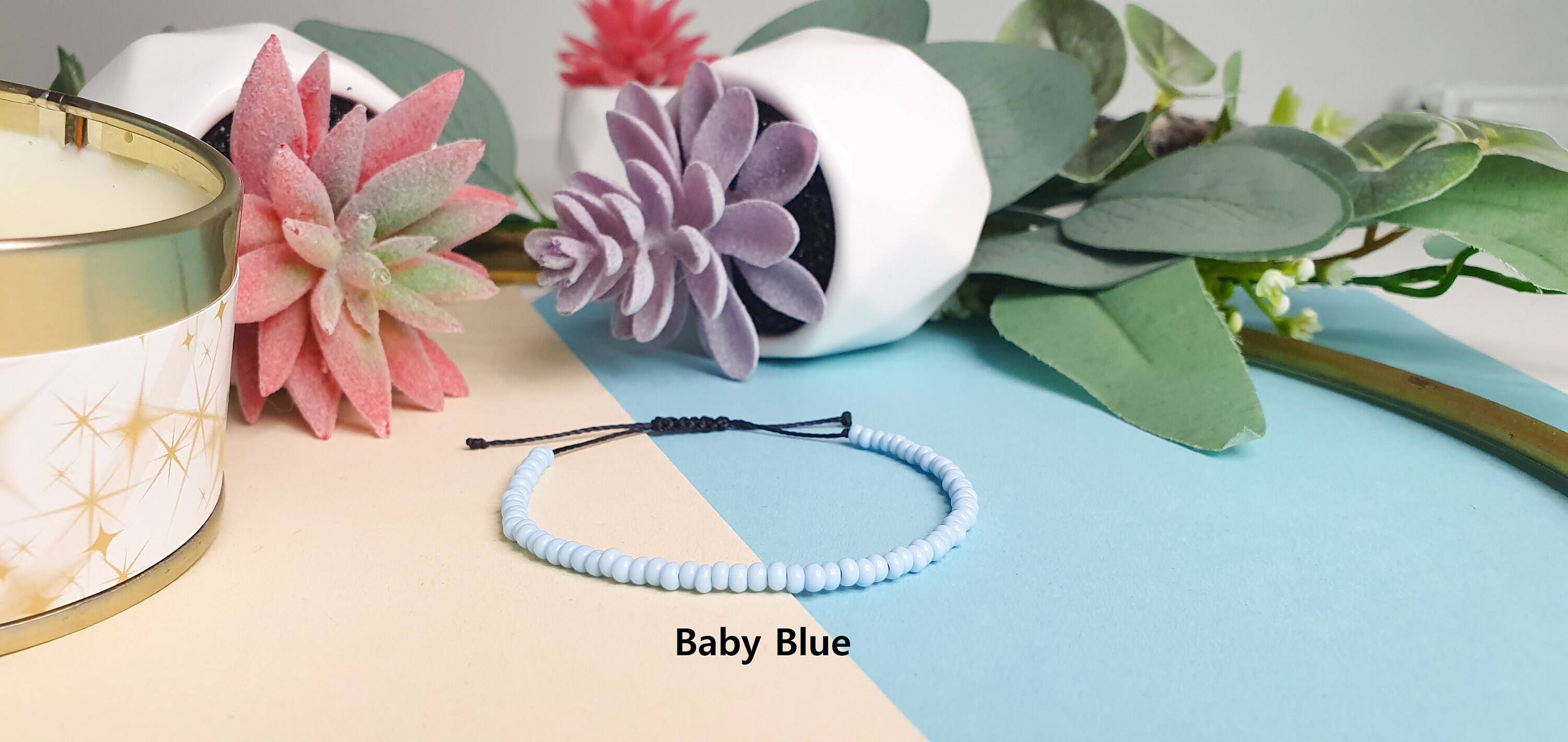 Pastel Seed Bead Bracelet • SELECT ONE • Kawaii Pastel Bracelet • Waxed ...