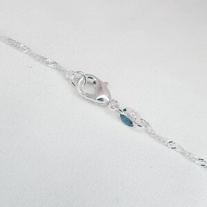 Collana Lunga Con Ciondolo In Cristallo Colorato E Zirconi - Catena Oro Rosa E Argento 51 Cm - 4