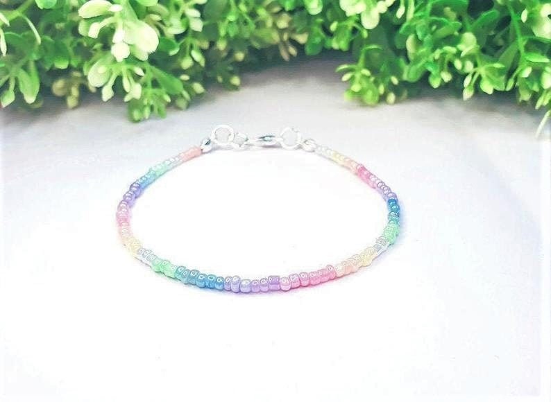 Ombre Pastel Minimal Bracelet Candy Color Bracelet Etsy UK