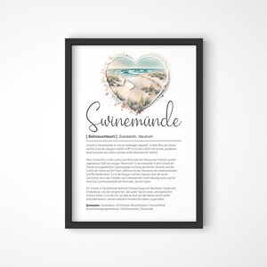 Świnoujście Definition - Poster and mural for holiday memories and moments of longing | customizable | A4 | Digital Download |