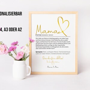 Personalized Poster - Mom Definition, Mom Gift, Mother&#39;s Day Gift, Birthday, Thank You, Digital Print