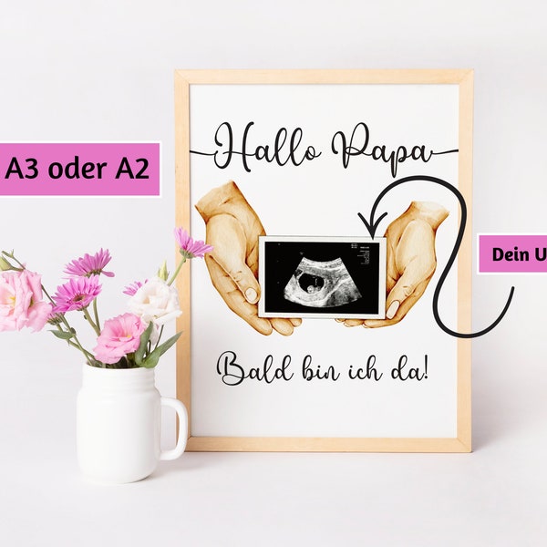 Customizable birth poster with your ultrasound image | Great idea to announce pregnancy | Nursery Poster | Digital