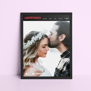 Personal Movie Poster and Movie Cover | personalized picture for couples | Gift for girlfriend or boyfriend | Can be personalized with a saying
