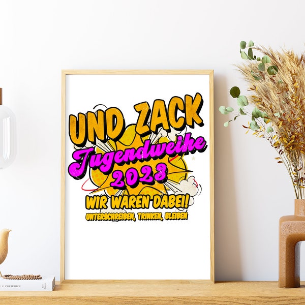 Jugendweihe gift and guest list to personalize | Jugendweihe Geldgeschenk and Jugendweihe decoration as download for printing