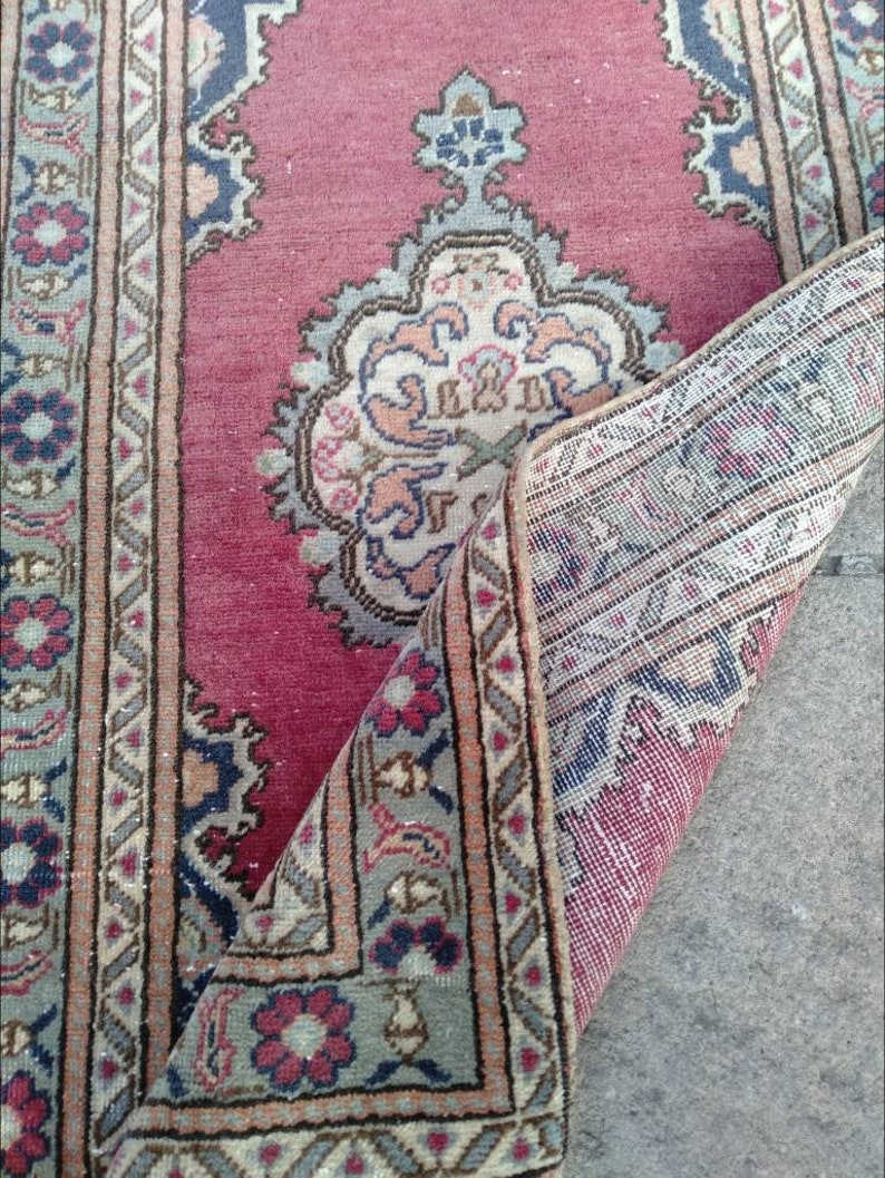turkish small runner rug Turkish small rug rugs turkish doormat oushak small rug small rug vintage small rug runner rug 1/'9x3/'6 feet