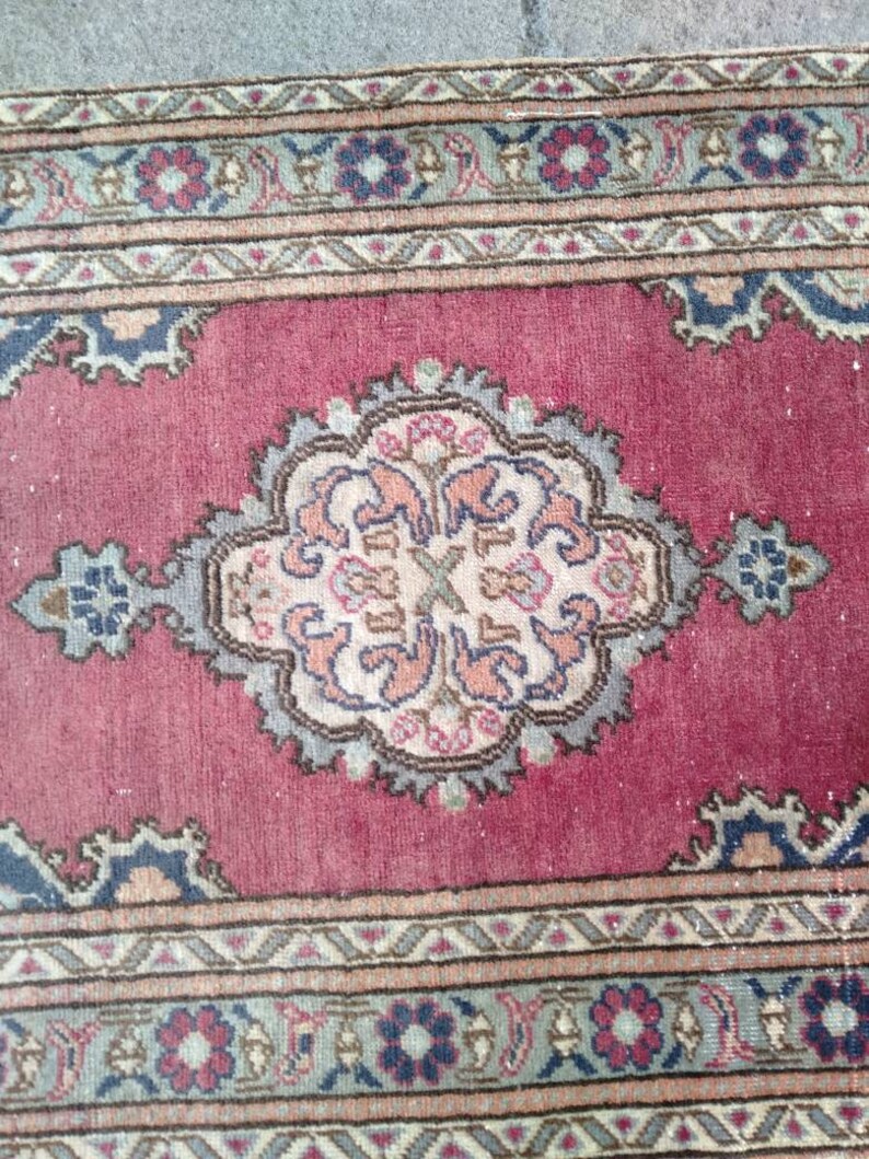 turkish small runner rug Turkish small rug rugs turkish doormat oushak small rug small rug vintage small rug runner rug 1/'9x3/'6 feet