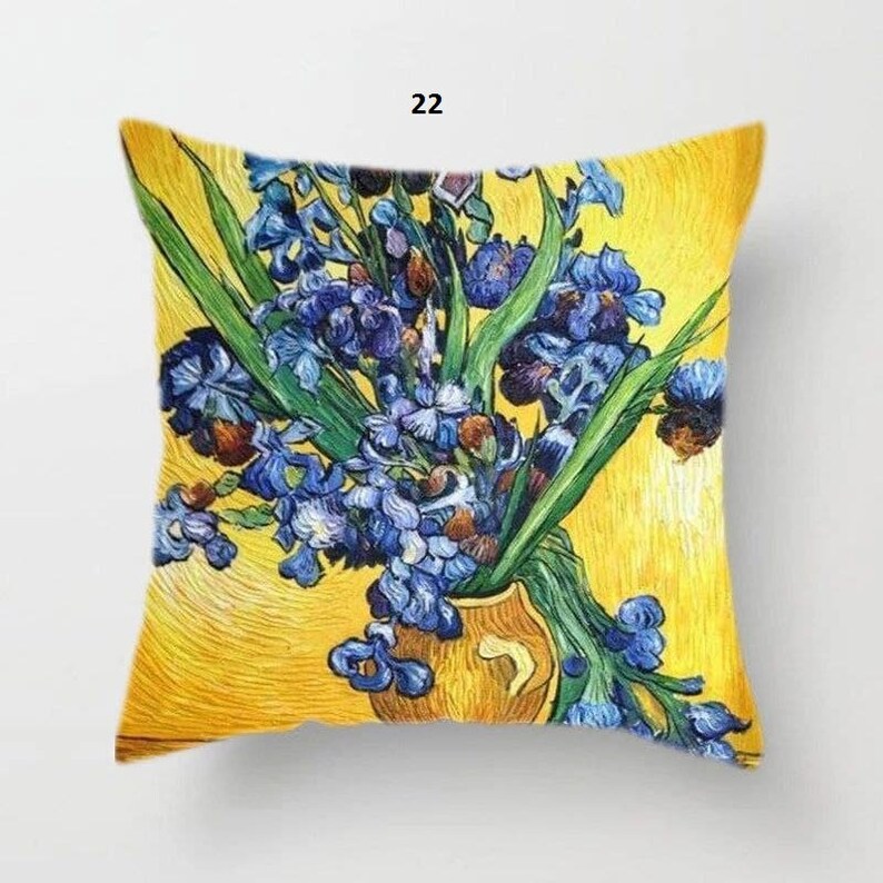 Van Gogh pillow cover Modern oil art print pillow case Etsy