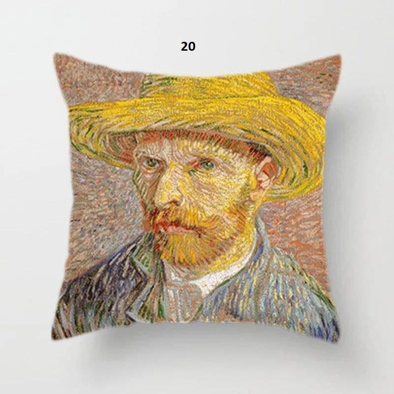 Van Gogh pillow cover Modern oil art print pillow case Etsy