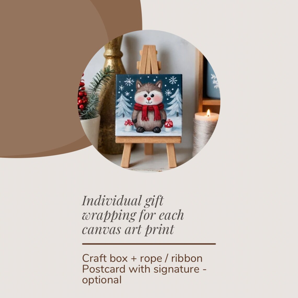 Naive Primitive Cottage Cabin House Art Print on Canvas With Easel 4x4 ...