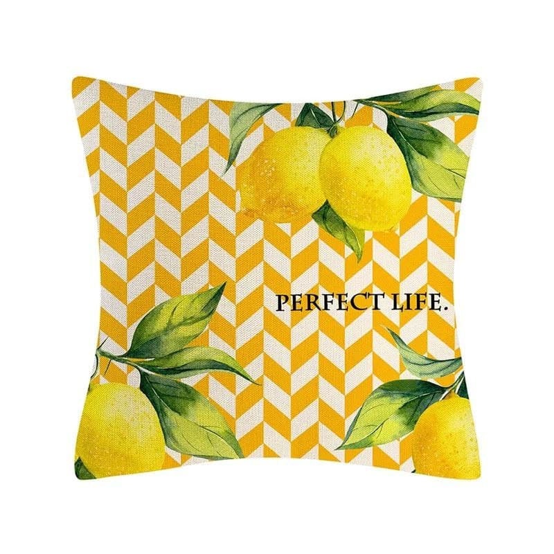45x45cm lemon pattern linen cushion covers Lemon print pillow Etsy