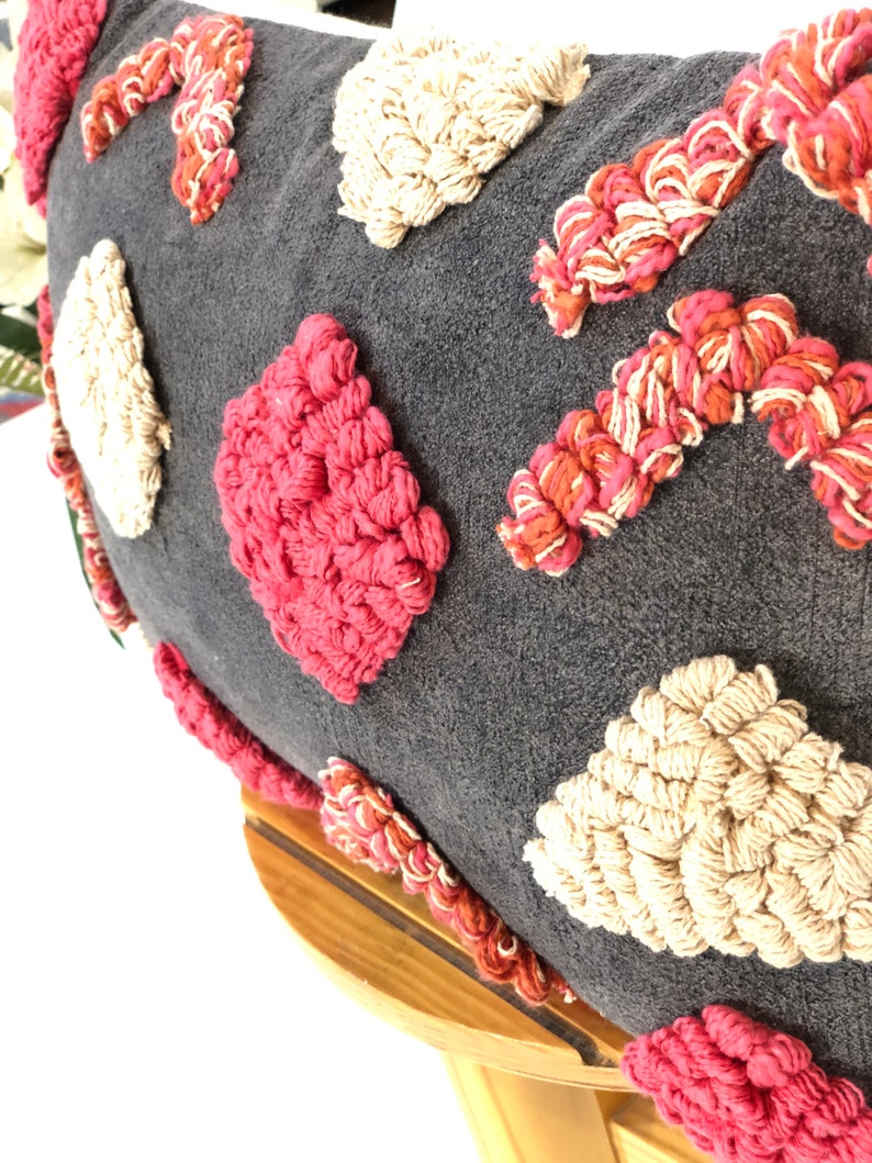 Sofa Pillow Cover Decorative Home gift Housewarming Gifts Handmade 100/% Cotton Cushion Cover 14X20 HandTufted Pillow Cover Throw