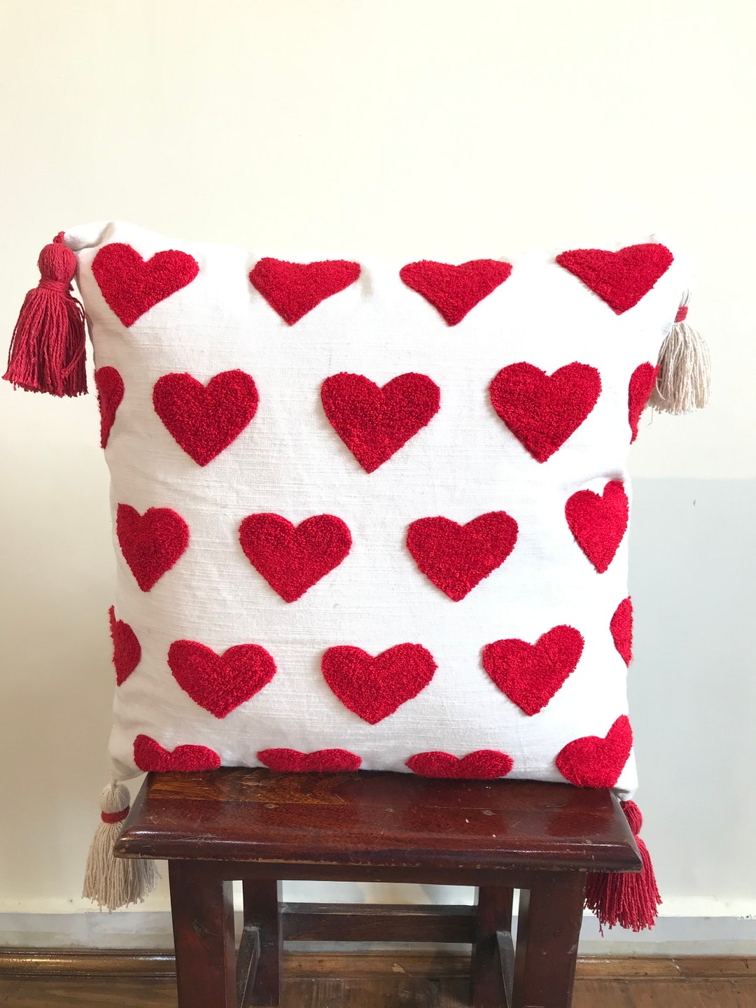 White Cotton Cushion Cover Housewarming Gifts Anniversary Gift Etsy