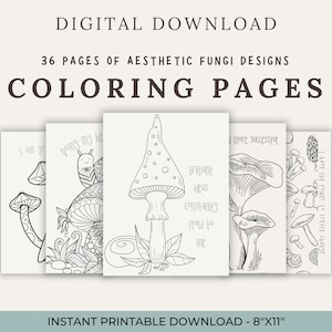 Printable Mushroom Coloring Pages