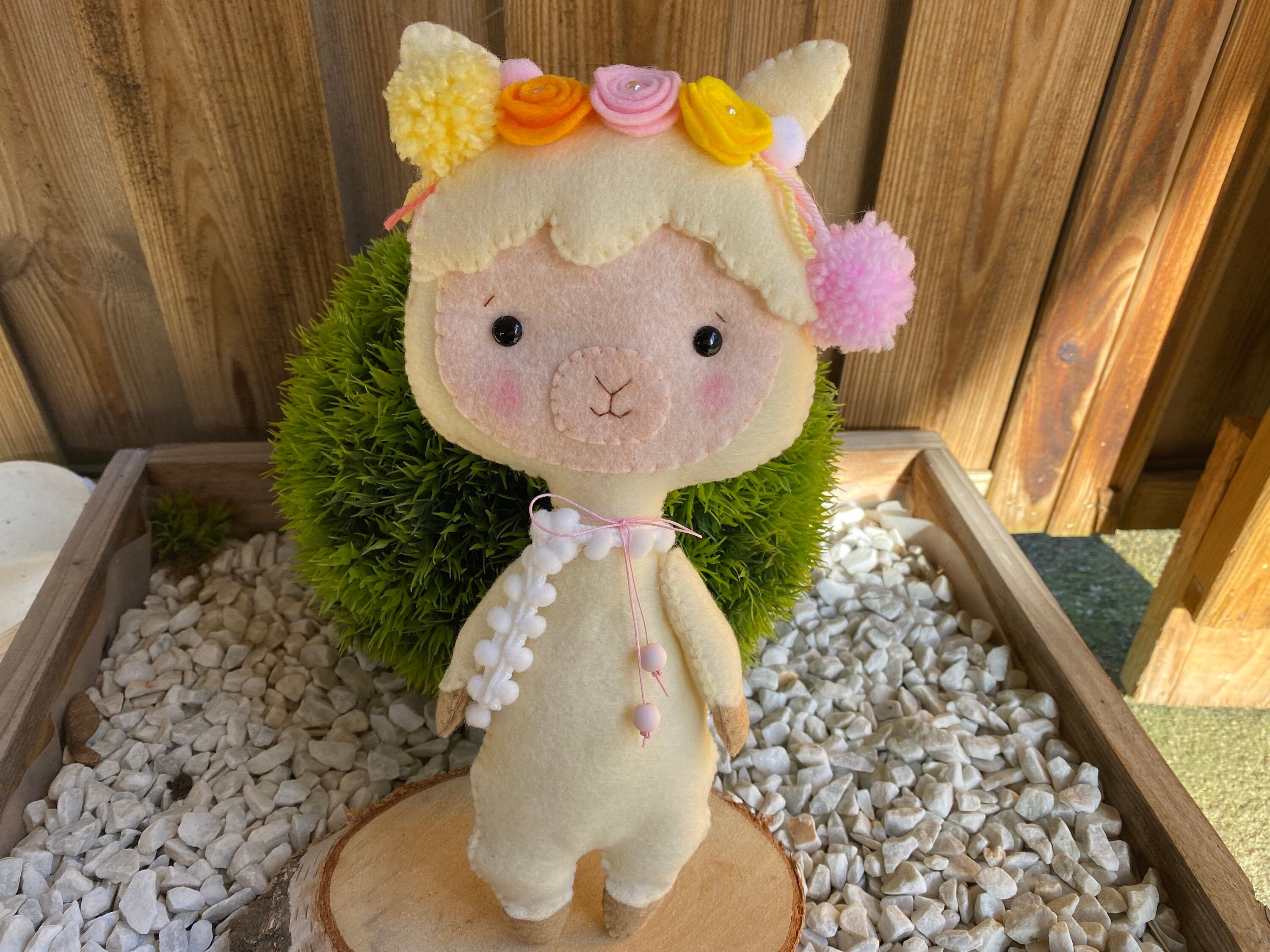 Lama, Lama en Feutrine, Décoration, Déco Animaux Feutrine , Feutre, Peluche, Cadeau
