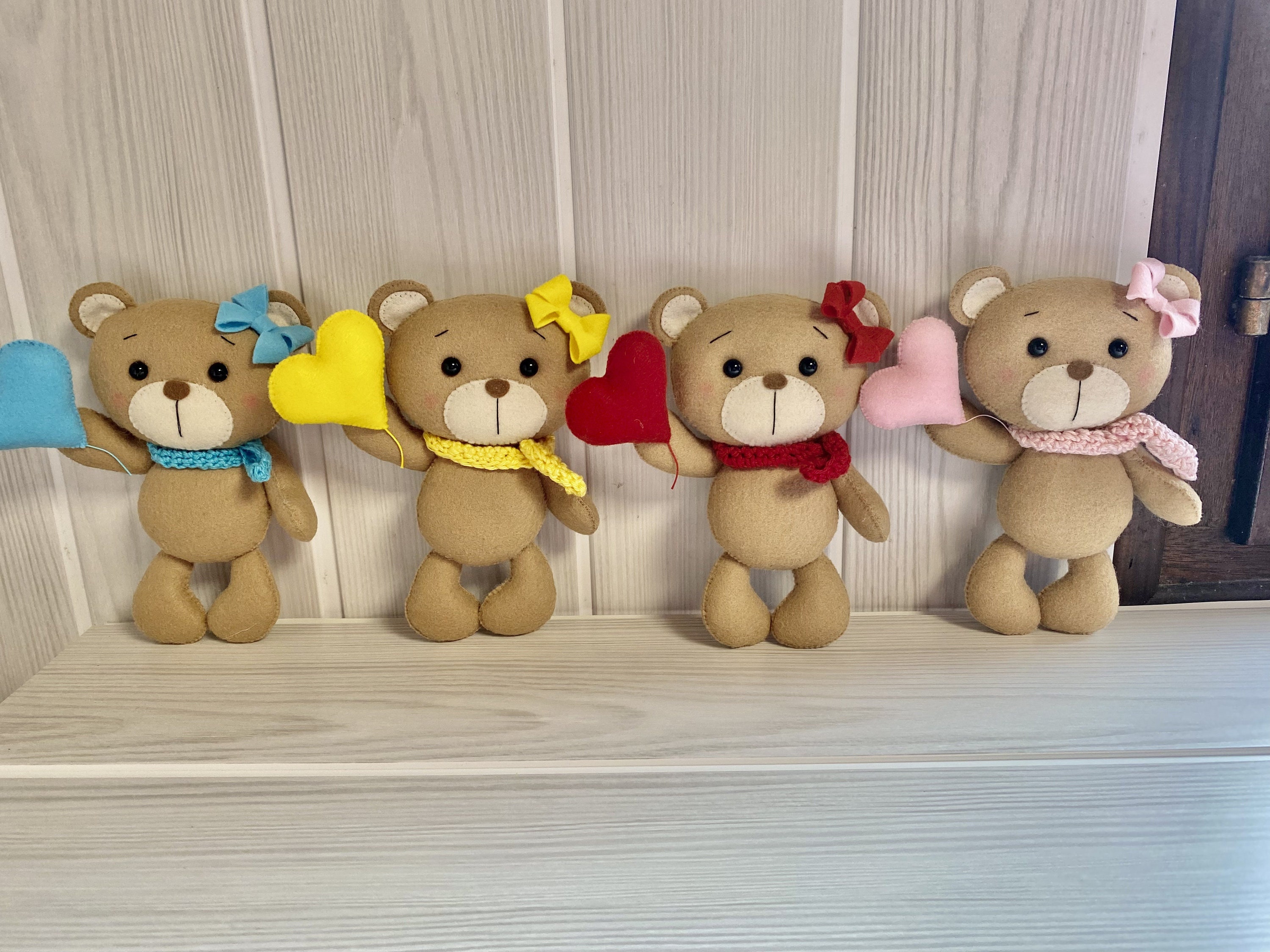 Osos Muñecos De Fieltro Para El 14 De Febrero Marioneta De Oso