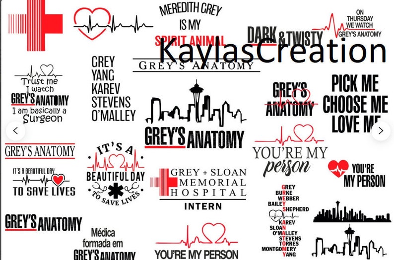 Greys anatomy svg | Etsy