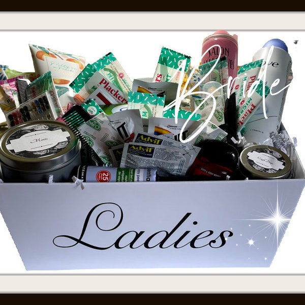 Wedding Reception Bathroom Basket Amenities for Weddings:  Fillers, Guest Room, Essentials, Hospitality, Amenities Wedding