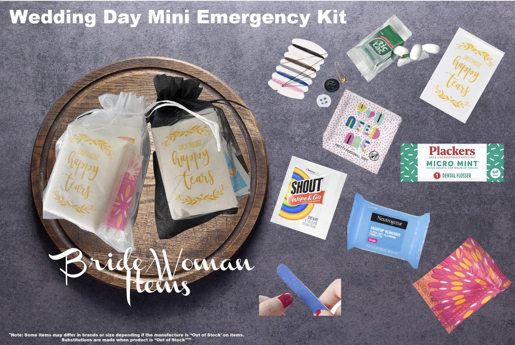 Wedding Day Survival Kit for Brides|Bridesmaids|Groom|Groomsmen Wedding Kit - Party Favors