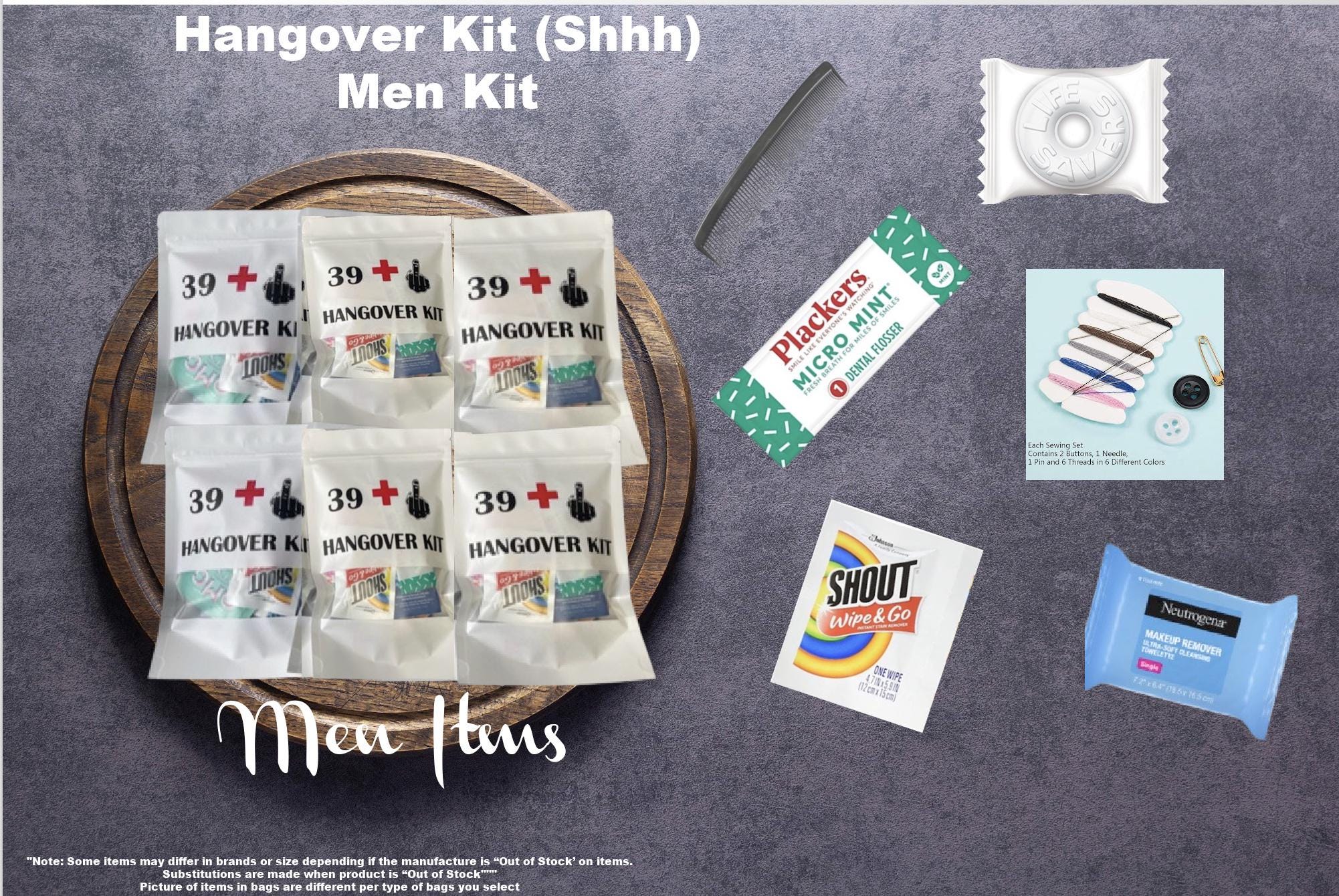 Turning 40 - 40th Birthday Favor Bags - 40th Birthday Favors - Favor Bags - Milestone Birthday  - Party Favors - 40th Hangover Kits - Thumbnail 7