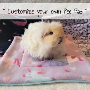Custom Guinea Pig Fleece Pee Pad: Absorbent Small Pet Potty Pad