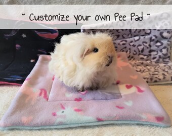Custom Guinea Pig Fleece Pee Pad: Absorbent Small Pet Potty Pad