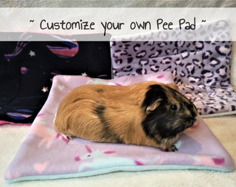 CUSTOM - Meerschweinchen Absorbierendes Pipi Pad Töpfchen Pad Igel Schoss Pad Absorbierende Fleece Pad Für Kleintiere Personalisiertes Geschenk