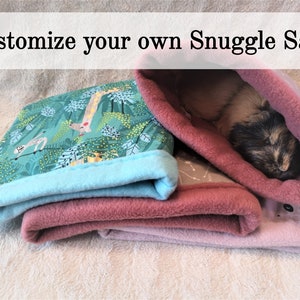CUSTOM - Guinea Pig Snuggle Sack Hedgehog Pouch Rat Sleeping Bag Fleece Cuddle Sack Personalized gift