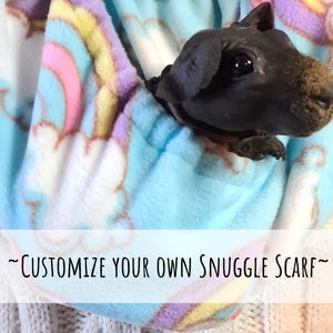 Custom Guinea Pig Snuggle Scarf – Fleece Bonding Pouch, Small Pet Nest