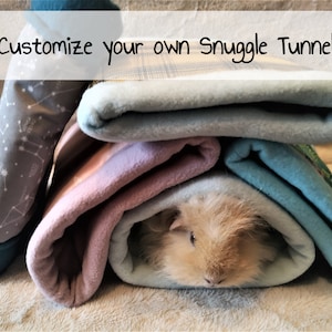 CUSTOM - Guinea Pig Snuggle Tunnel Hedgehog Tube Rat Sleeping Pipe Fleece Cuddle Tunnel