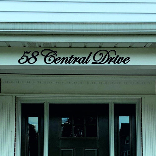 Script Address Sign script House Numbers Custom House Etsy