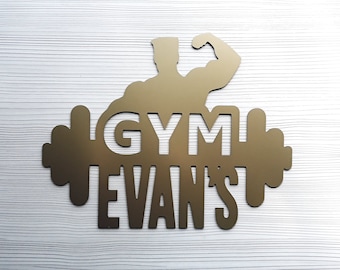 Custom Gym Sign,Personalized Home Gym Sign,Custom Metal Gym Sign,Home Gym Sign,fitness Sign,Home decor sign metal wall,GYM name gift