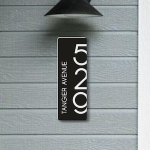 Signs House numbers vertical, Outdoor house number vertical gift , house address plaque , sign Personalized Address Plaque Custom