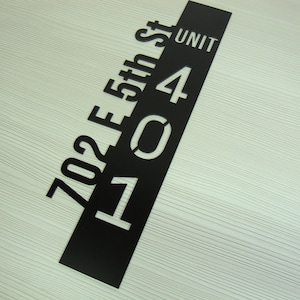 Outdoor Signs House numbers vertical, house number vertical gift mettal,house address plaque Metal,sign Personalized Address Plaque Custom