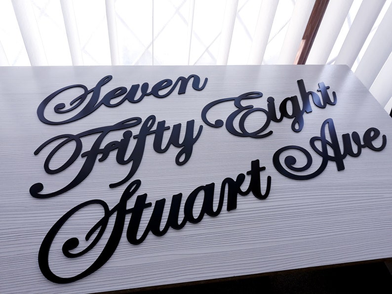 Script Address Sign MetalGarage address scriptScript house Etsy