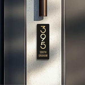 Outdoor Signs House numbers vertical, house number vertical gift , house address plaque , sign Personalized Address Plaque Custom