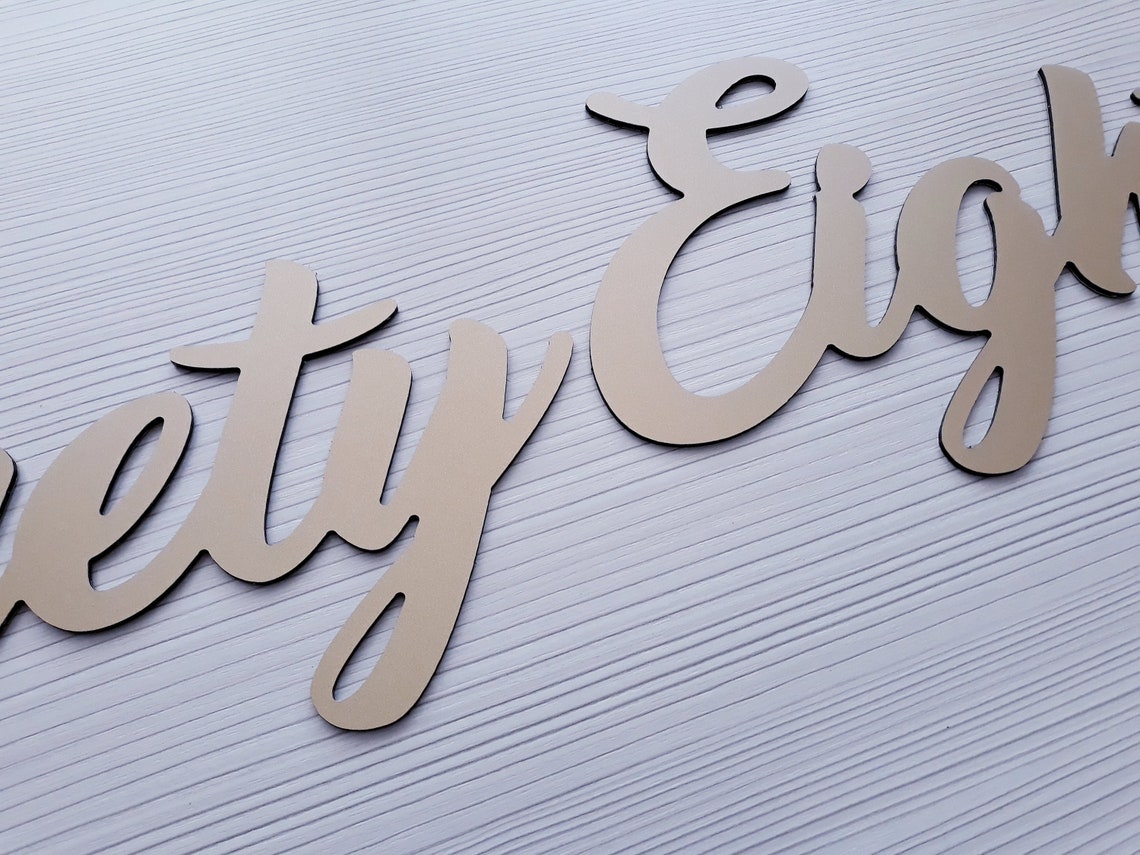 Script Address Sign Metal Custom House Numbers Sign Cursive Etsy