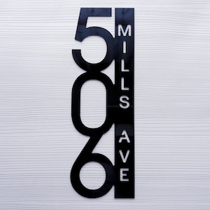 Outdoor Signs House numbers vertical, house number vertical gift mettal,house address plaque Metal,sign Personalized Address Plaque Custom