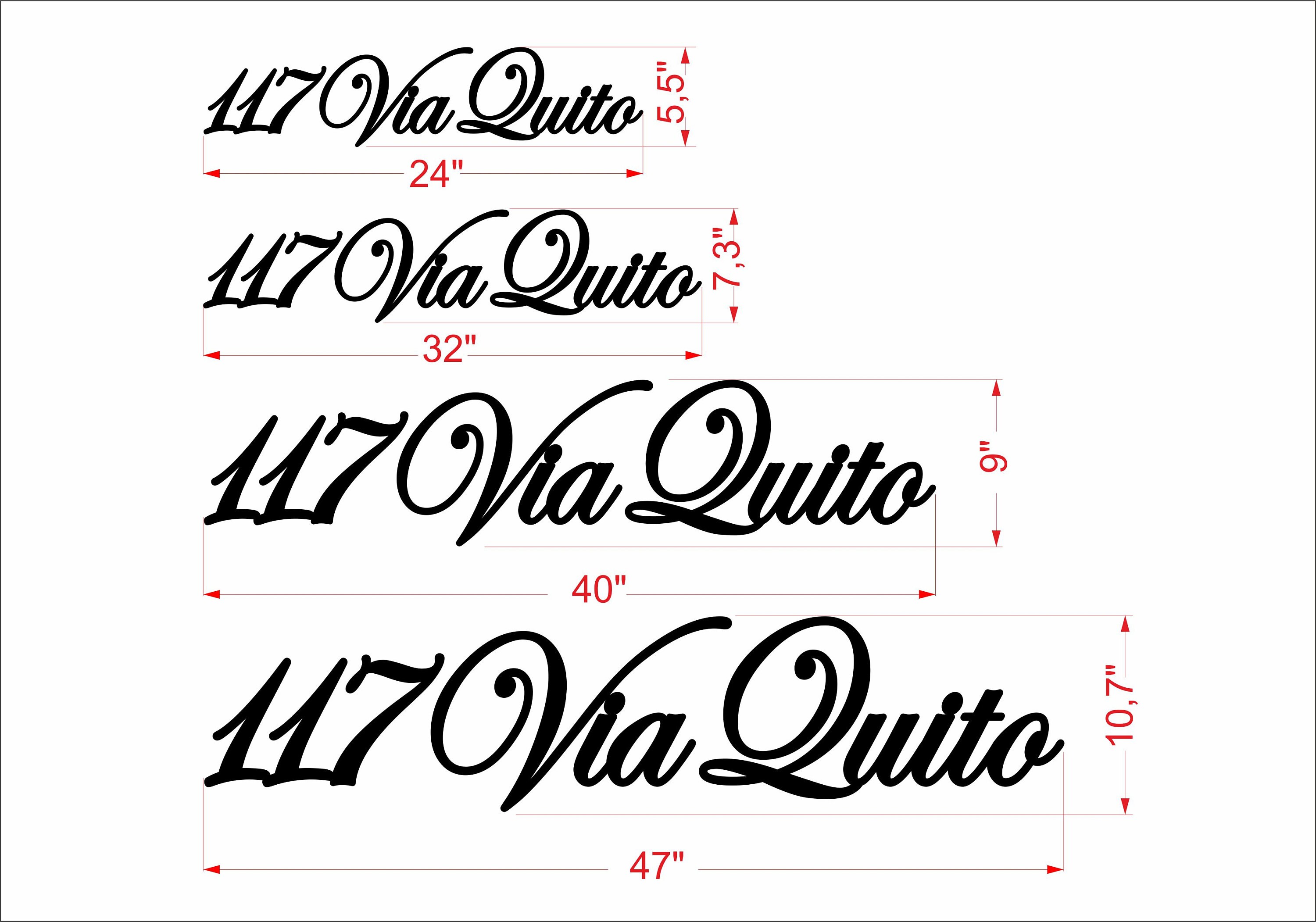 Script Address Sign Metal House Numbers Address Sign Script Etsy