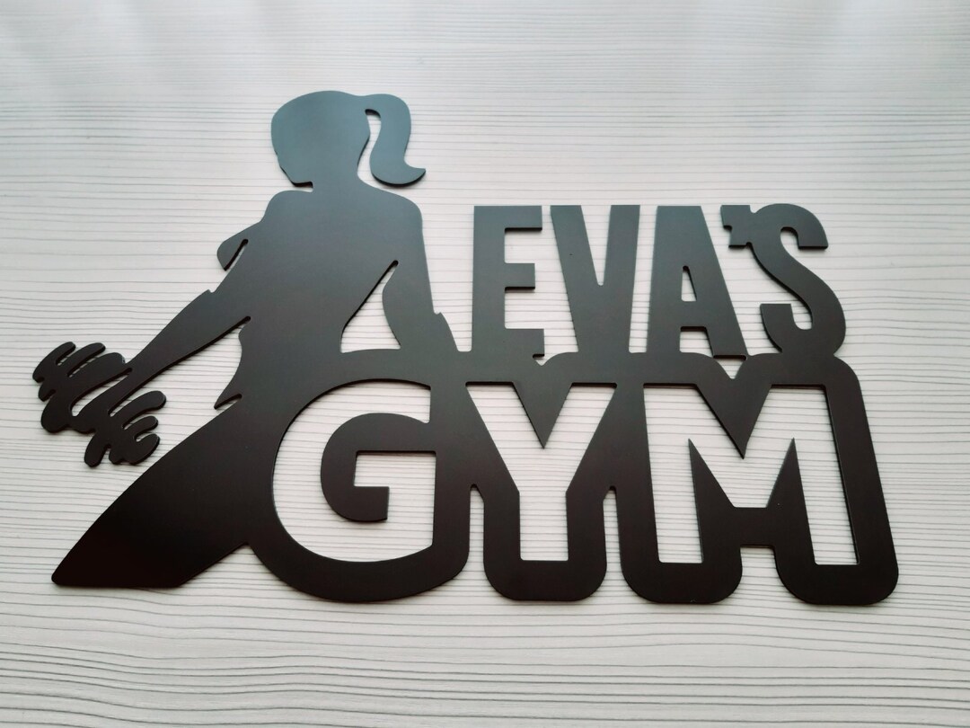 Custom Gym Sign Girl Woman ,personalized Home Gym Sign,custom Gym Sign ...